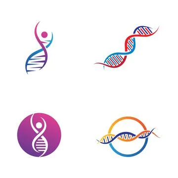 Dna logo vector illustration template Stock Illustration