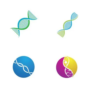 Dna logo vector illustration template Illustration