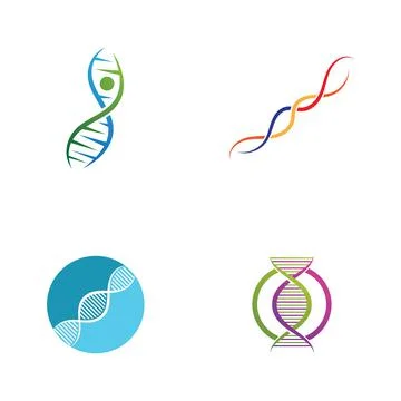 Dna logo vector illustration template 스톡 일러스트