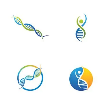 Dna logo vector illustration template Stock Illustration