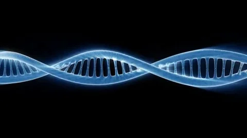 DNA loop with an alpha channel Stock Footage 98247143