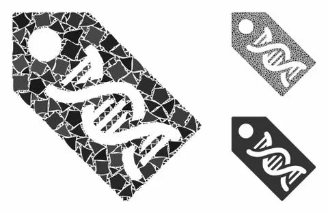 DNA marker Mosaic Icon of Bumpy Pieces Stock Illustration