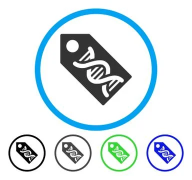 DNA Marker Rounded Vector Icon Illustration