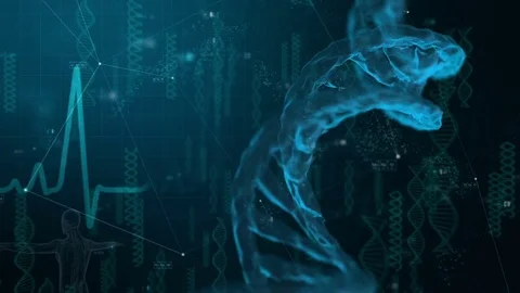 DNA MEDICAL BACKGROUND Stock Footage 76350654