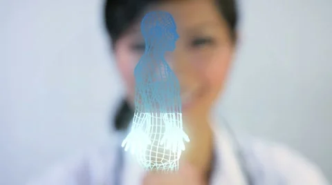 DNA Medical Touchscreen Technology Stock Footage