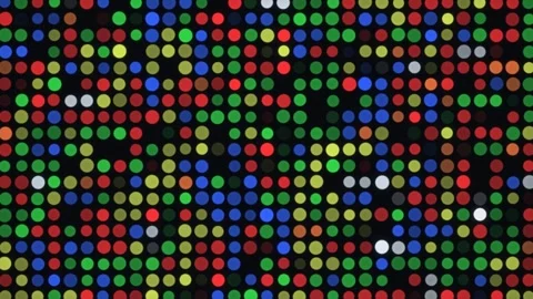 DNA microarray chip with a grid of coloured fluorescent dots in soft focus Vídeo Stock 344722398