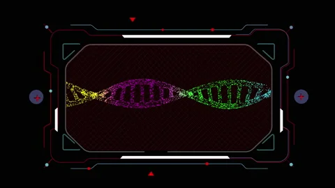 DNA microscopic molecular sequence rotating Stock-Footage 184385624