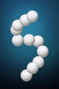 A dna model made of ping-pong balls. Foto stock