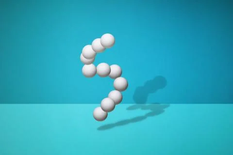 A dna model made of ping-pong balls. Stock Photos