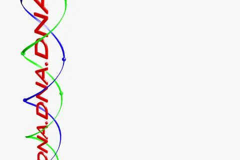 DNA molecula with white background 스톡 일러스트