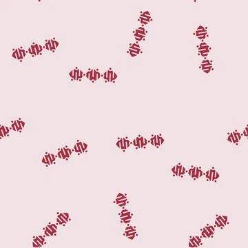 Dna molecular structure glyph seamless pattern Illustrazione stock