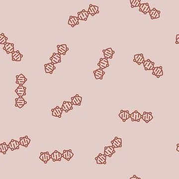 Dna molecular structure line seamless pattern Illustrazione stock