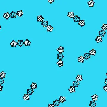 Dna molecular structure vector seamless pattern Illustrazione stock
