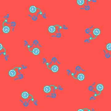 Dna molecular structure vector seamless pattern イラスト素材