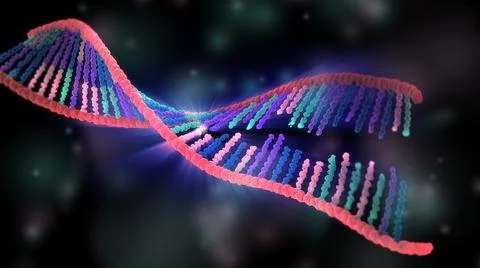 DNA molecule, 3d illustration Stock Illustration
