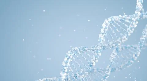 DNA molecule 3D render Stock Photos