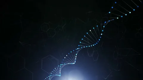 Dna molecule and abstract hexagonal chemical bonds 動画素材 228083768
