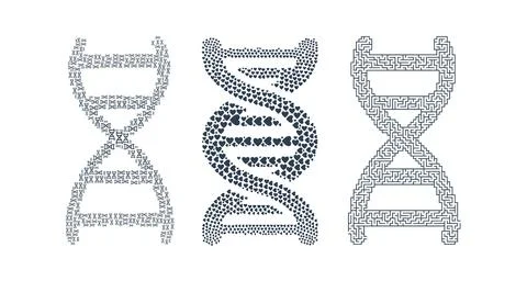 DNA Molecule and Genetic Code. Vector Illustration of DNA Molecules. Stockillustratie