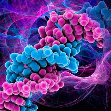 Dna molecule, artwork Stock Illustration