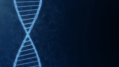 Dna molecule background with copy space for scientific and biotechnology project Video stock 168836028
