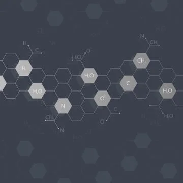 Dna molecule on black background. Graphic background for your design and your Stock Illustration