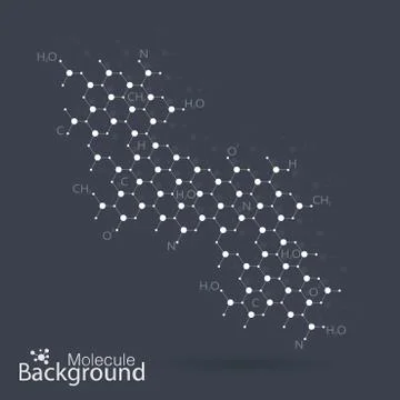 Dna molecule on black background. Graphic background for your design and your Stock Illustration
