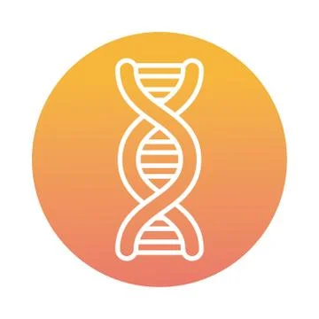 Dna molecule block style icon Illustrazione stock