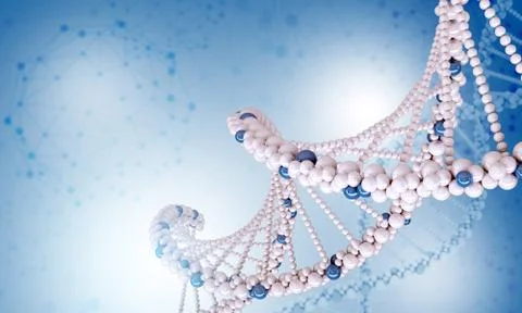 DNA molecule on blue 스톡 일러스트