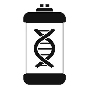 Dna molecule capsule icon, simple style Stock Illustration