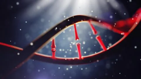 DNA molecule. Closeup of concept human genome. Illustrazione stock