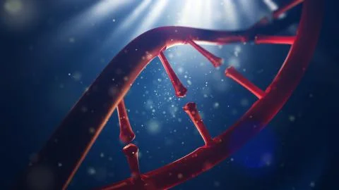 DNA molecule. Closeup of concept human genome. 库存插图