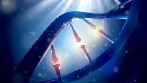 DNA molecule. Closeup of concept human genome. 库存插图