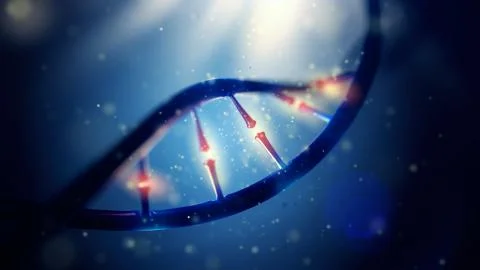DNA molecule. Closeup of concept human genome. 库存插图