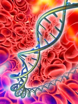 Dna molecule, computer artwork Stock-Illustration