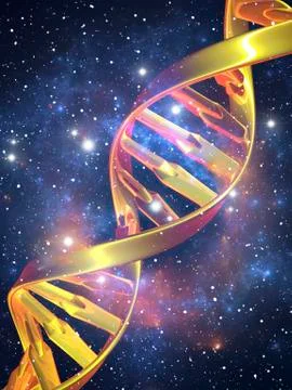 DNA molecule; computer artwork Illustrazione stock