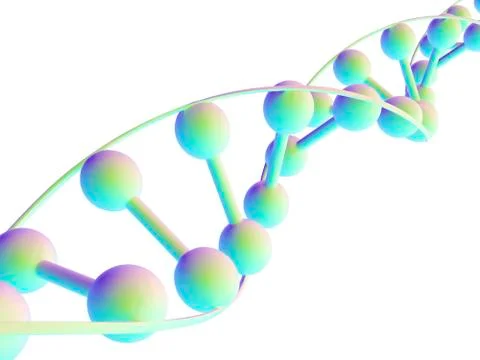 DNA molecule; computer artwork Stock Illustration