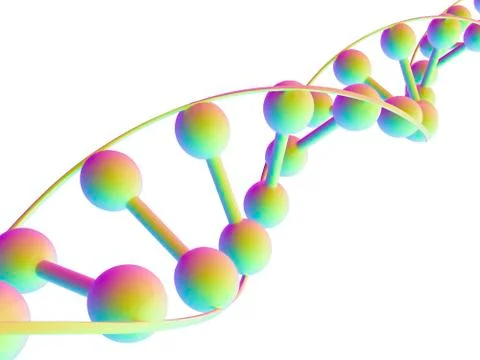 DNA molecule; computer artwork Illustrazione stock