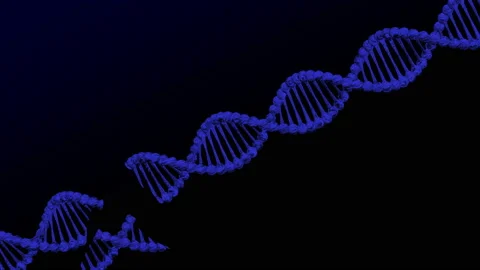 DNA molecule damage. 3D rendering. Stock Footage 99252405