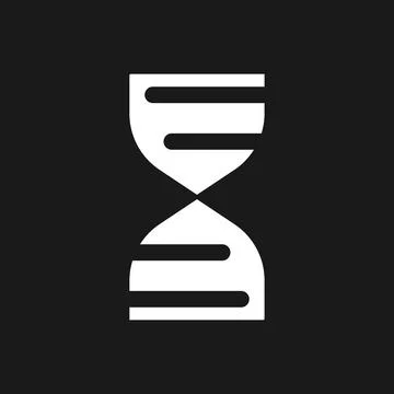 DNA molecule dark mode glyph ui icon Stock-Illustration