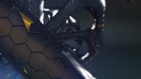 DNA molecule is destroyed and mutates rotating Vidéo 104196214