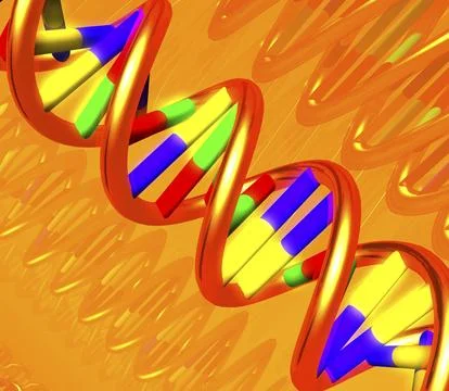 DNA molecule double helix 3D illustration Stock-Illustration