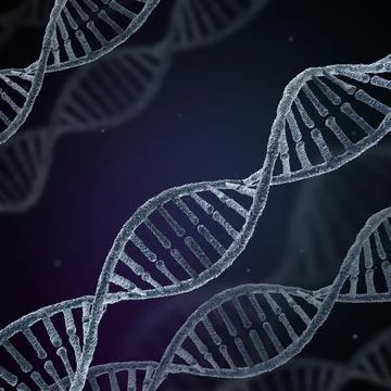 DNA molecule in an electron microscope. 3d illustration Stock Illustration