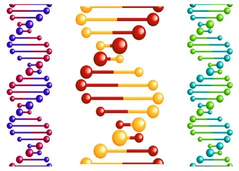 Dna molecule with elements Stock Illustration