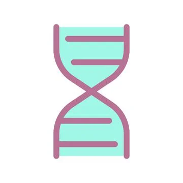 DNA molecule flat color ui icon Stock-Illustration