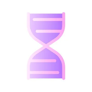 DNA molecule flat gradient two-color ui icon イラスト素材