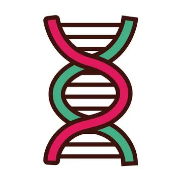 Dna molecule flat style icon Illustrazione stock