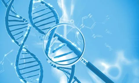 DNA molecule. Genetics research concept. Stock Illustration