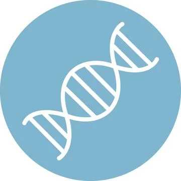 DNA molecule genetics science biology icon flat design Stock Illustration