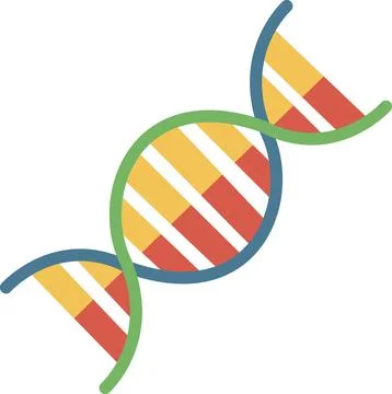 DNA molecule genetics science flat icon Stock Illustration