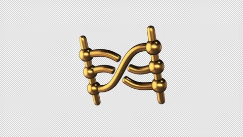 DNA Molecule Gold Stock Footage 308000179